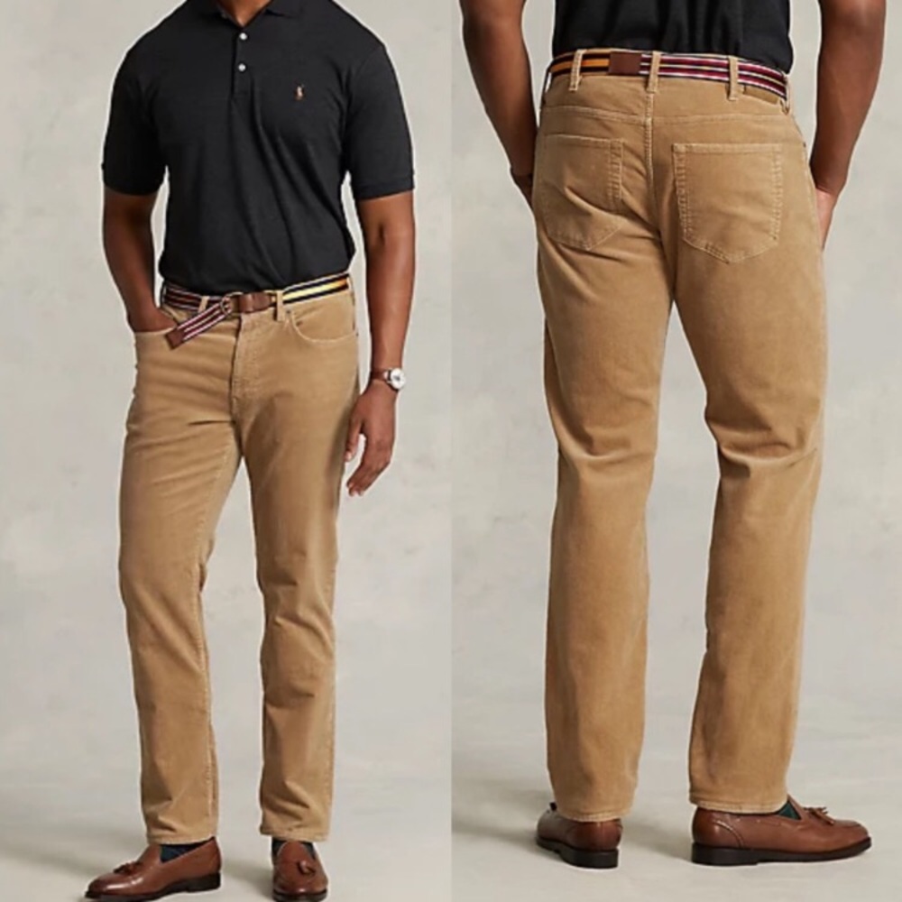 polo by Ralph Lauren mens brown straight fit corduroy pants